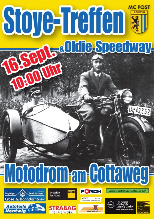 Stoye Seitenwagentreffen und Speedway Oldtimer-Treffen am 7. Oktober ab 10 Uhr